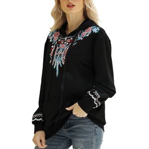 เสื้อฮู้ดปักลายสำหรับผู้หญิงแขนยาวระบายอากาศกันรอยยับเป็นมิตรกับสิ่งแวดล้อมแห้งเร็วน้ำหนักเบาราคาไม่แพงดีไซน์ล่าสุด - Product Image 5