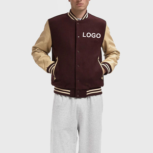 Vente en gros de veste universitaire de haute qualité en chenille, broderie logo, support enduit, polyester/coton, laine, couleur unie, poids lourd - Product Image 1