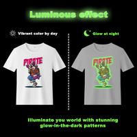 Film DTF Luminescent dans le Noir, Film de Transfert PET Lumineux avec Revêtement Antistatique pour Impression Personnalisée sur Vêtements