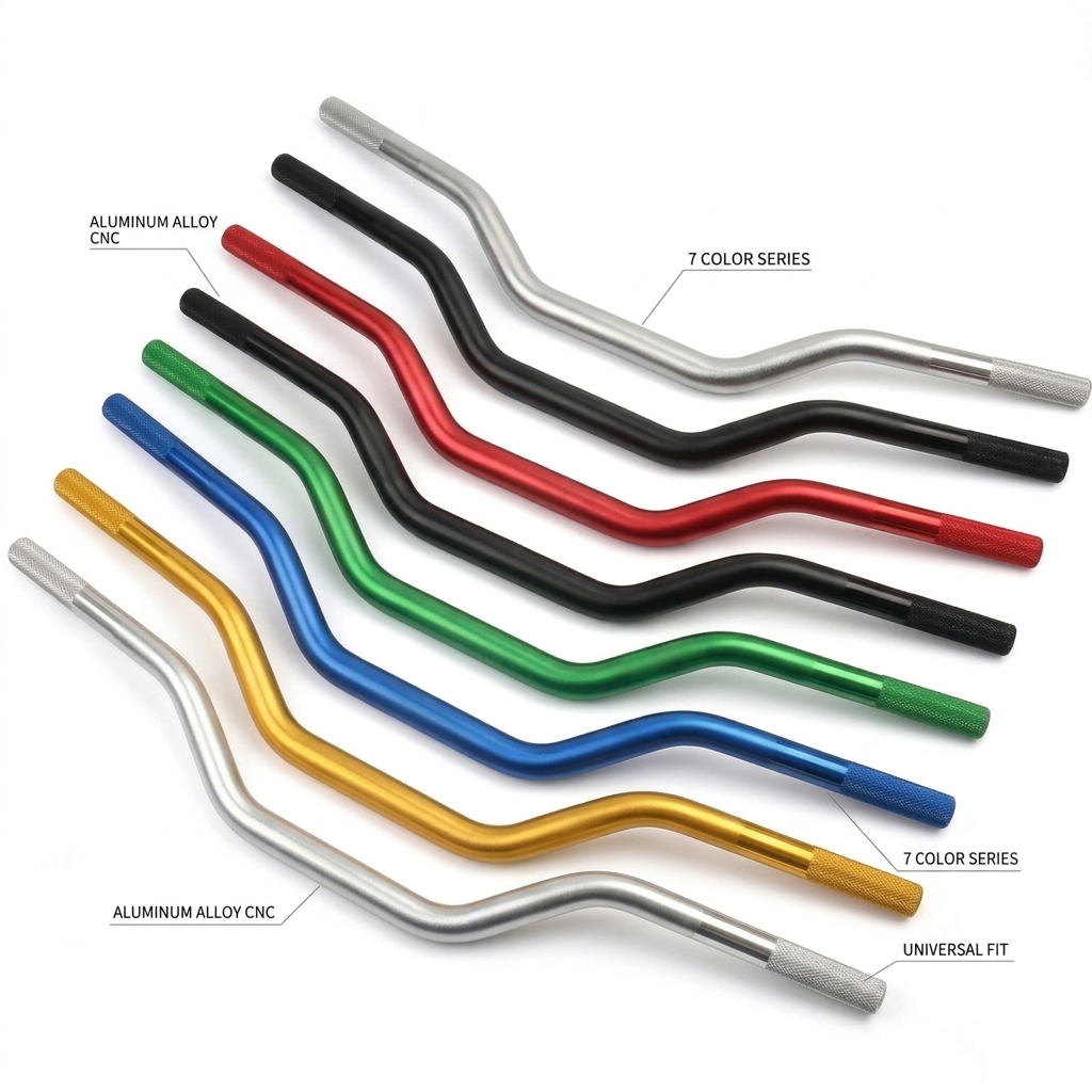 JFG Wholesale 28mm Motorbike Handlebar Aluminum Alloy Fat Bar Colorful Modification Accessory Factory Supplier Supply