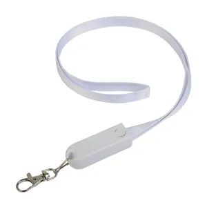 4 in 1 Personalized Promotional <b>Lanyards</b> Neck Ribbon with Charging Cable - Product Image 2