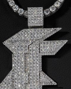 Colgante de Lujo Unisex de Plata de Ley 925 con Oro Rosa y Diamante Moissanita, Joyería Hip Hop Totalmente Adornada, Diseño Personalizable para - Product Image 2