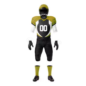 Uniforme de football américain de haute qualité, léger, conçu sur mesure pour hommes, anti-UV, séchage rapide, ensembles à manches courtes pour équipes et clubs - Product Image 2