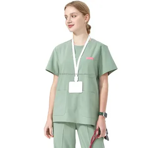 Set di Scrub medici dell'uniforme ospedaliera dell'infermiera del medico con tasche anteriori prodotte da imprese di Figure stellari (PayPal verificato)