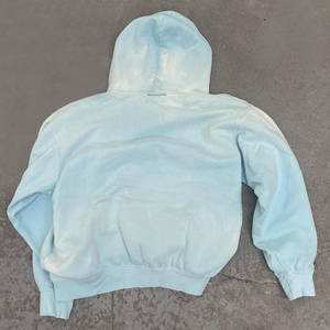 Haute qualité Vintage hommes lavé au soleil sweats à capuche personnalisé imprimé coton blancs français lavé à l'acide tissu pour l'hiver - Product Image 6