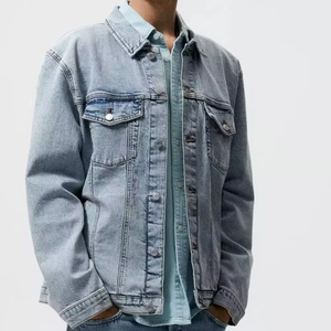 Veste en jean personnalisée pour homme, sans capuche, avec impression de lettres, veste en jean boutonnée, veste en jean personnalisée - Product Image 4