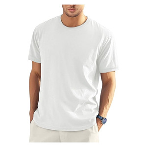 T-shirt pour homme, design à col rond, manches courtes, tissu tricoté respirant, logo personnalisé et impression, t-shirt pour homme - Product Image 2