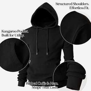 Sudaderas con Capucha Personalizadas para Hombre, Ligeras, de Forro Polar Suave, con Bolsillos Laterales Holgados, Hombros Caídos, Diseño Sólido para Invierno - Product Image 4