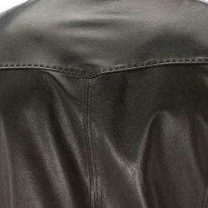 2025 veste d'hiver pour hommes personnalisée de haute qualité 100% en cuir véritable fabriqué en couleur noire vestes en cuir pour hommes - Product Image 6
