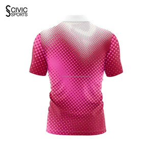 Camisa de cuello cubano Rojo Blanco Culor Match Bloqueo Camisa de bolos de manga corta con dos bolsillos - Product Image 4