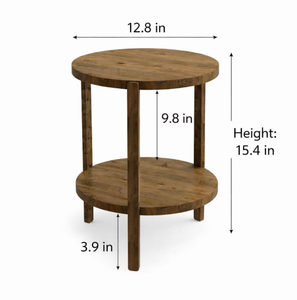 Table d'appoint ronde en bois, table de chevet moderne minimaliste, haute qualité, provenance Turquie - Product Image 2