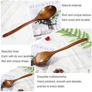 Cuchara Decorativa para Cocina Rústica, Cuchara de Madera de Estilo Clásico para Chefs Caseros, Cuchara de Té Única - Product Image 5