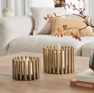 Calidad de exportación Recién llegado Soporte de vela de metal de hierro Portavelas votivo Forma personalizada para la iluminación del hogar - Product Image 1