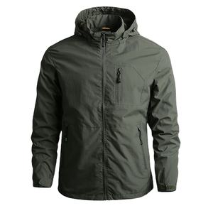 Otoño hombres al aire libre senderismo bombardero chaqueta deportes al aire libre multi-bolsillos táctico caza pesca impermeable con capucha chaquetas finas - Product Image 1