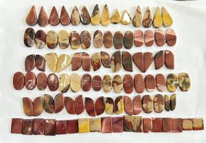 AAA + Grado Natural Mookaite Par Cabujón Tamaño personalizado Piedra de jaspe superior Forma de mezcla de piedras preciosas únicas Certificado por terceros - Product Image 3