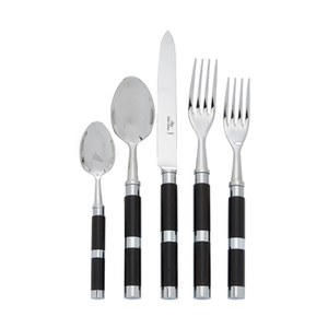 Juego de cubiertos de metal de diseño de tendencia con asas de incrustaciones de hueso perfecto para restaurantes domésticos de la India - Product Image 1