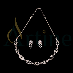 Accessoire de bijoux en diamant de laboratoire en or rose 14 carats pour femmes Colliers de bijoux en diamant à la mode - Product Image 1