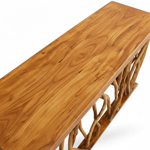Mesa Consola Rústica Especial de Proveedor Indonesio, Hecha de Raíz de Teca de Alta Calidad para Comedor, Sala de Estar, Hotel y Apartamento - Product Image 5
