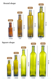 زجاجة فارغة مستديرة خضراء داكنة 0.5-1 لأداة مطبخ مع بلاستيك - Product Image 6