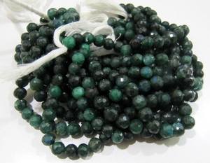 Cuentas de piedra facetadas redondas de labradorita verde natural de 6-7mm, hebras largas de 8 pulgadas para la fabricación de joyas - Product Image 2