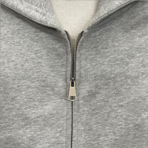 Sudaderas con Capucha Lisas de Alta Calidad Personalizadas al por Mayor, Sudaderas con Capucha Informales para Hombre, Lisas, con Cierre, 450 Gsm, Corte Cuadrado, Talla Grande, Color Gris - Product Image 3