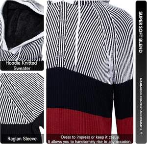 Colección Otoño Invierno 2024, jerséis con Capucha de punto 3D transpirables a la moda informal para hombre, manga larga, colores sólidos, anticontracción - Product Image 3