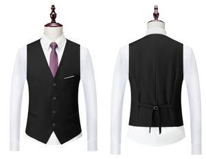 Ensemble de costumes pour hommes, dernière collection, coupe slim, pour affaires et mariage, trois pièces : veste, <span class=keywords><strong>pantalon</strong></span> et gilet - Product Image 4