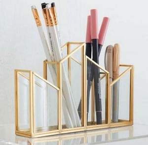 Organisateur géométrique en laiton le plus demandé Solution élégante pour les bijoux de maquillage et la papeterie disponible à bon prix - Product Image 3