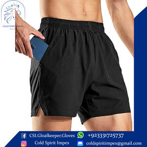 กางเกงขาสั้นผ้าโพลีเอสเตอร์สำหรับผู้ชายกางเกงขาสั้นผ้าย้อมสีพื้นแห้งเร็วสำหรับเล่นเซิร์ฟวิ่งเล่นยิมฟิตเนส - Product Image 6