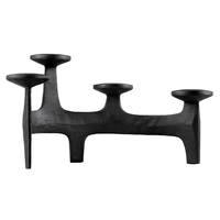 Bougeoir à 4 bâtons en métal noir Décoration intérieure en aluminium en Inde Design élégant de bougeoir à 4 bâtons