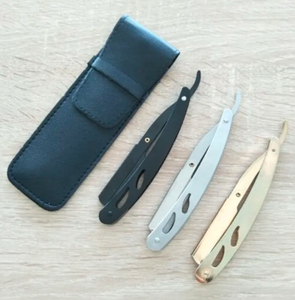 Rasoir droit pliant professionnel en acier inoxydable pour cheveux sourcil barbe rasage barbier rasoir couteau outil forme de poudre - Product Image 6