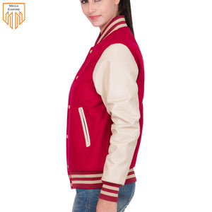 Chaquetas Varsity Impermeables, Transpirables y Cortavientos Más Vendidas para Mujer, MEGA EMPIRE, Personalizables, Estilo Urbano, Manga de Cuero, Lana - Product Image 2
