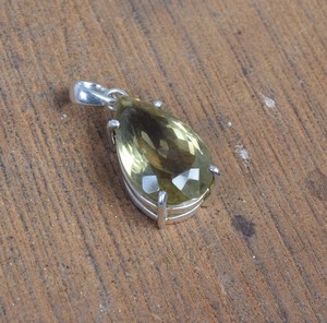 Pendentif Quartz fumé en argent sterling massif 925 avec lunette à facettes Novembre Mois Charme de pierre de naissance - Product Image 2