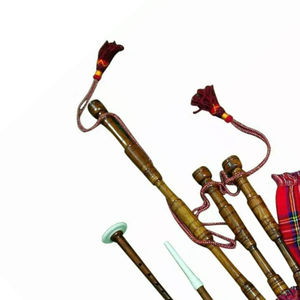 Bagpipes écossais professionnels en bois de rose brun, taille standard, avec montures argentées, idéaux pour la pratique, accessoires d'instruments de musique OEM - Product Image 5