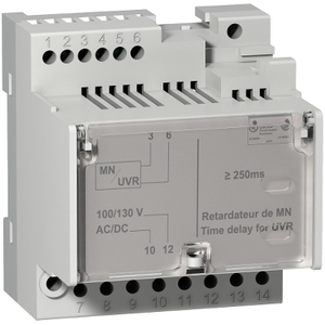 For Schneider Electric LV833684SP MN Delay Unit MasterPact MTZ Fixed Time 0.25s 100/130VDC 100/130VAC 50/60Hz <b>Timers</b> Spare Part - Product Image 1