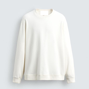 Venta al por mayor personalizado 280G ODM Logo hombres gamuza cuero pulóver sudaderas moda personalizada algodón gota hombro sudadera hombres - Product Image 2