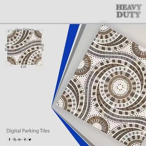 Vistaar Factory Supply Mejor precio Exterior Heavy Duty Floor Parking Tejas Cerámica Entrelazado Antideslizante Porcelana Brillante Mate - Product Image 4