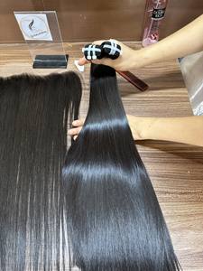 ผมต่อเวียดนามแท้คุณภาพสูง ZOI HAIR แบบนุ่มพิเศษ เกรดพรีเมียม  แบบเย็บสองชั้น  ตรงธรรมชาติ  น้ำหนัก 100 กรัม ขายส่ง - Product Image 2