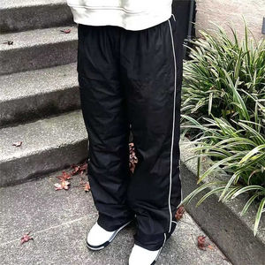 Pantalon cargo ample pour homme en polyester et nylon, avec cordon de serrage, poches utilitaires et fermeture éclair – Vente en gros, haute qualité - Product Image 3