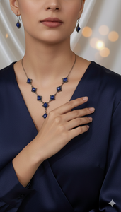 Collar con Colgante de Plata de Ley con Diseño Moderno de Piedra Preciosa de Lapislázuli en Forma de Mariposa, Estilo Étnico, para Aniversario - Product Image 4