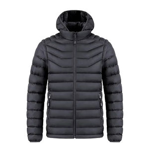 Veste bomber pour homme, style streetwear, personnalisable par OEM, style urbain, hiver, col à capuche, fermeture éclair, décontractée, réversible, logo frontal - Product Image 3