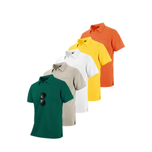 Chemises polo pour hommes à manches longues personnalisables pour le printemps/été, tissu jersey respirant avec motif uni à col montant - Product Image 5