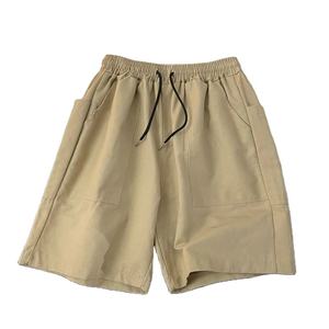 Short Simple et Polyvalent pour Femmes de Grande Taille Pantalon Droit Cylindre Lâche de Sport Décontracté Style Neutre Été - Product Image 1