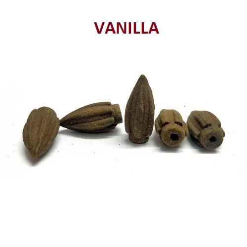 Esportazioni globali di coni di incenso a riflusso di proiettili profumati alla vaniglia sfusi (marrone)