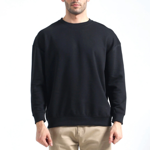 Sudadera de calidad superior para hombre, jersey de cuello redondo personalizado al por mayor, ropa informal ligera, sudadera de Color sólido - Product Image 1