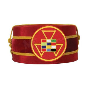 Masonic Royal Arch <b>Hat</b> Made in Pakistan Custom Logo Embroidered Velvet Royal Arch <b>Hat</b> High Quality - Product Image 2