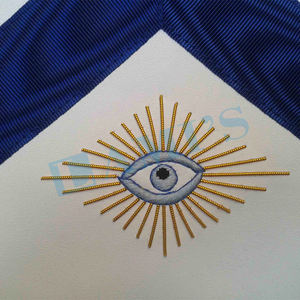 Meilleur matériel tablier de franc-maçon équerre et boussoles tablier de décoration maçonnique brodé à la main personnalisé - Product Image 3