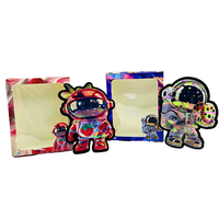 En stock : Sachet Mylar Astronaut 3,5g avec boîte et fenêtre, anti-odeur, pour l'emballage et le stockage alimentaire