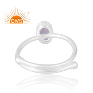 Nuevo diseño de tendencia, anillo de piedras preciosas de amatista Rosa Natural de Plata de Ley 925, joyería personalizada para mujer, regalo para ella - Product Image 2