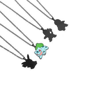 Collar con Colgante de Pokémon Chapado en Oro, Cadena de Eslabones Moderna con Ópalo, Acero Inoxidable y Aleación, Regalo con Número y Dibujo Animado - Product Image 6